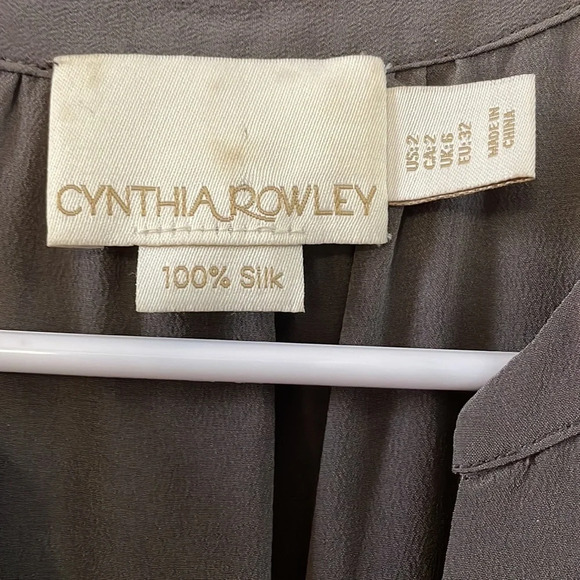 Cynthia Rowley brown silk dress size 2 - Picture 2 of 5